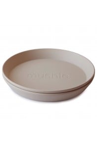 Mushie Dinner Plate - Round - Vanilla