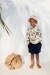 Sun hat with sandy brown stripes for boys SS24489