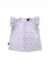 Blouse cotton violet with flowers print SS24199