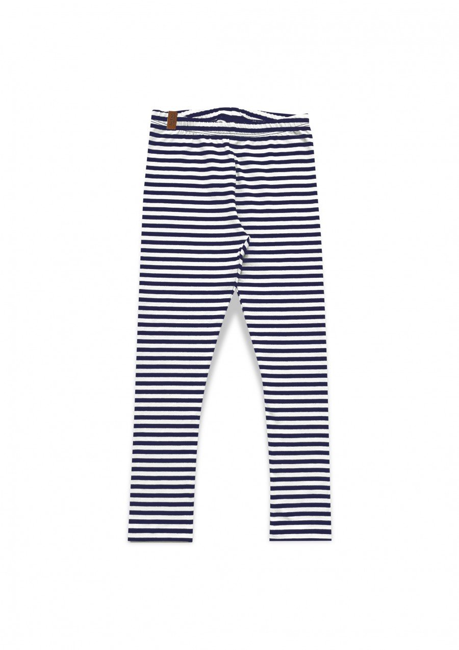 Striped leggings navy blue/ white stripes 0136_F25021