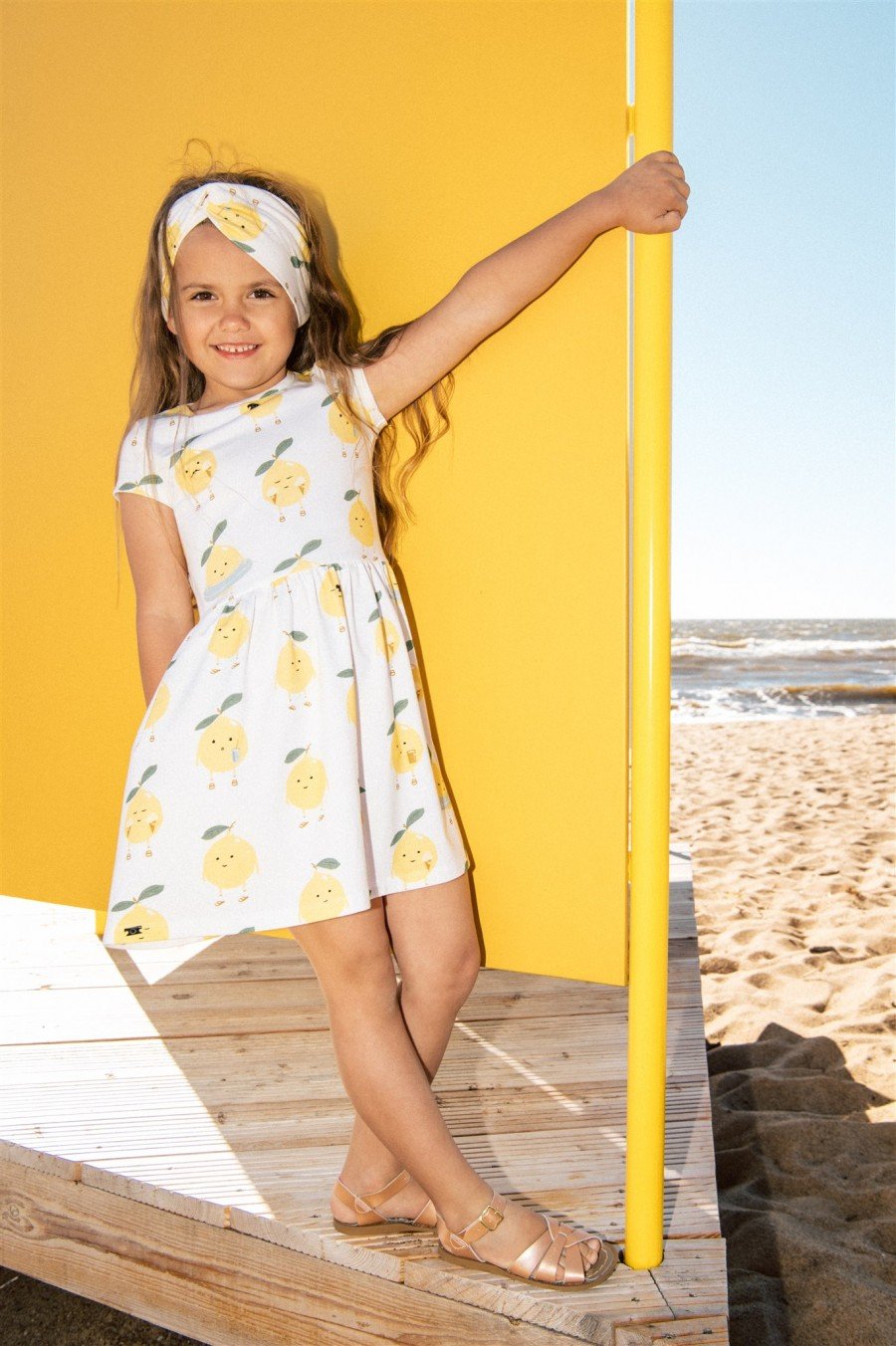 Dress with lemons print SS23249