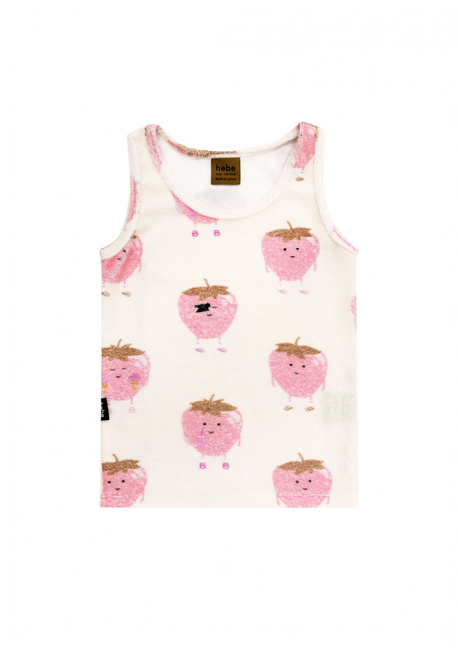 Top terry loop with strawberries print L SS23273L