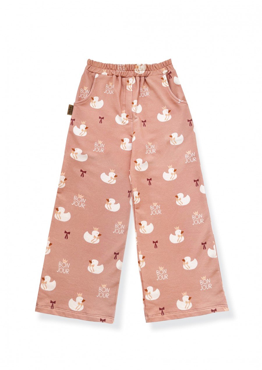 Pants with all-over duck print 0145_F25160