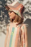 Sun hat with summer stripes and embroidery SS23320