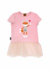 Top pink with tulle and Tuta's fox print 0360_TUT002