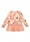 Tunic pink sweet home print with tulle frill FW20033L
