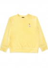 Sweater warm yellow with embroidery SS24358
