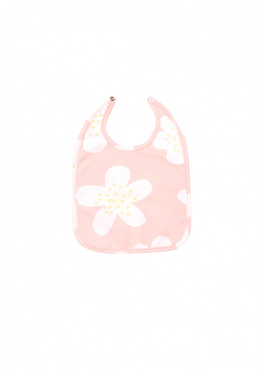 Bib pink with big flower print SS24495