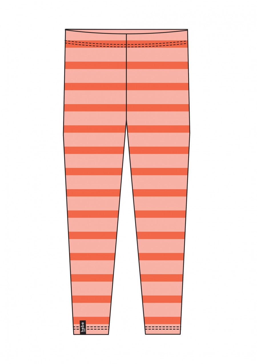 Leggings striped red for female SS21193