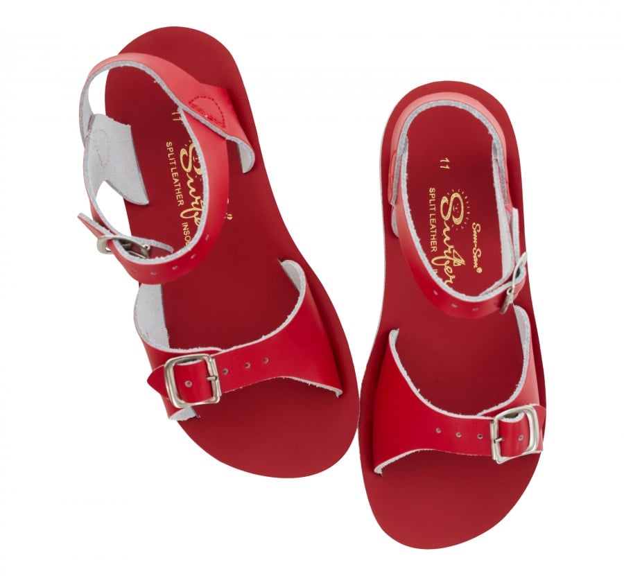 Salt-Water Surfer red sandals, youth 1704M