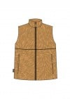 Warm faux fur outer vest mustard FW21445