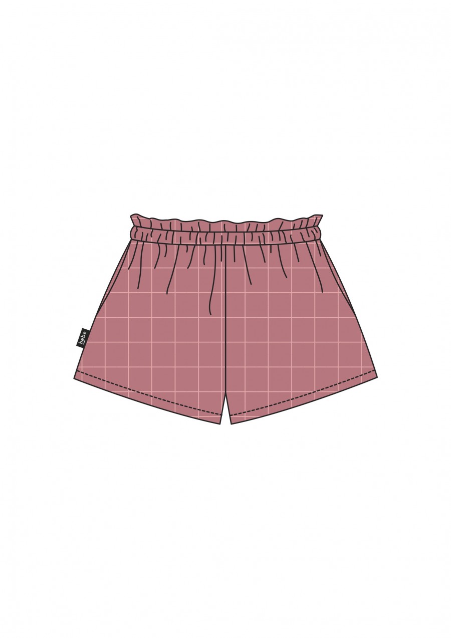 Shorts pink checkered FW21073L