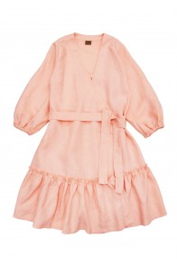 Dress pink linen