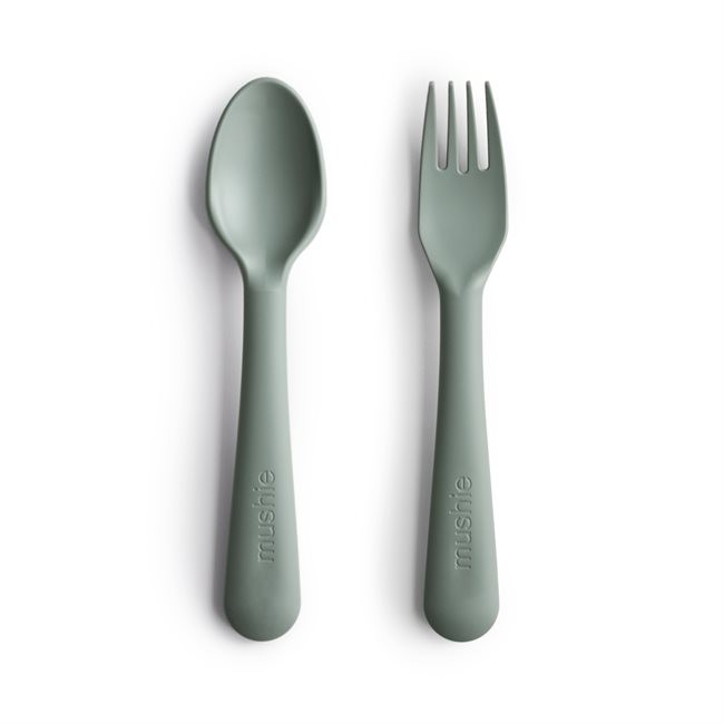Mushie Fork & Spoon - Sage 2380163