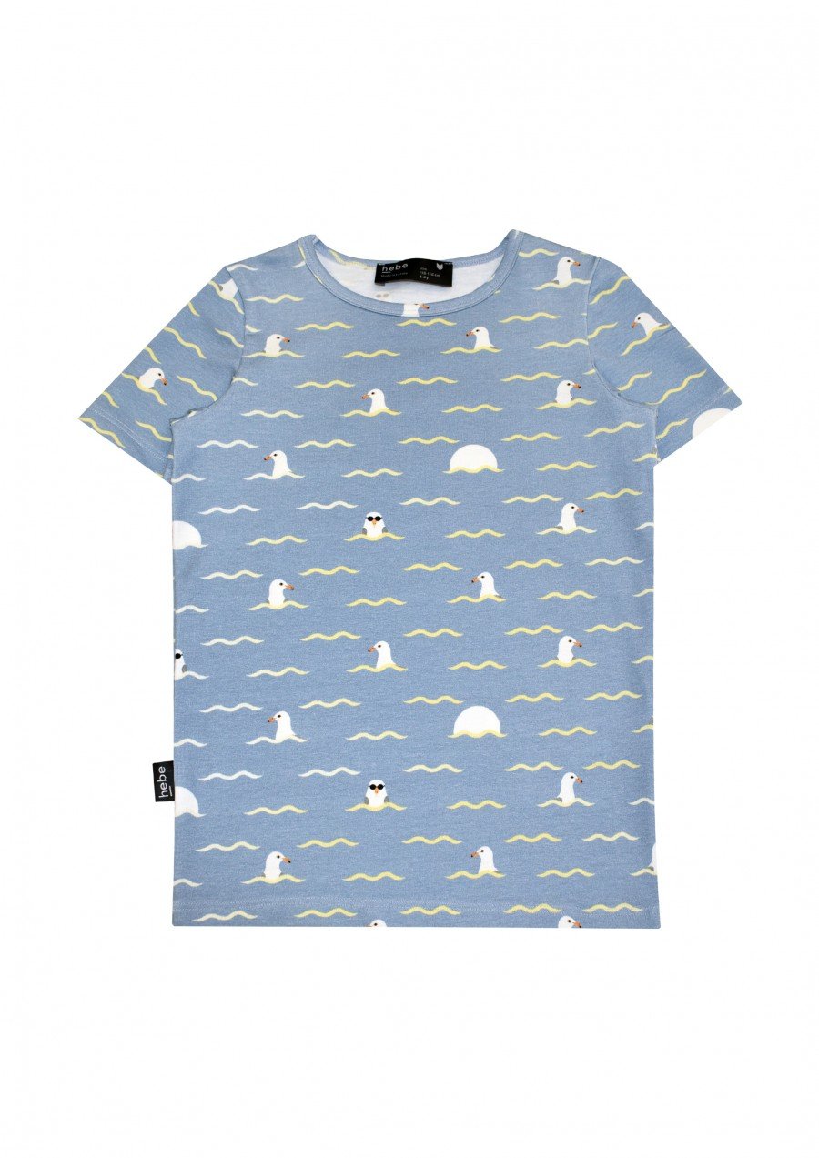 Top with blue sea print SS21320