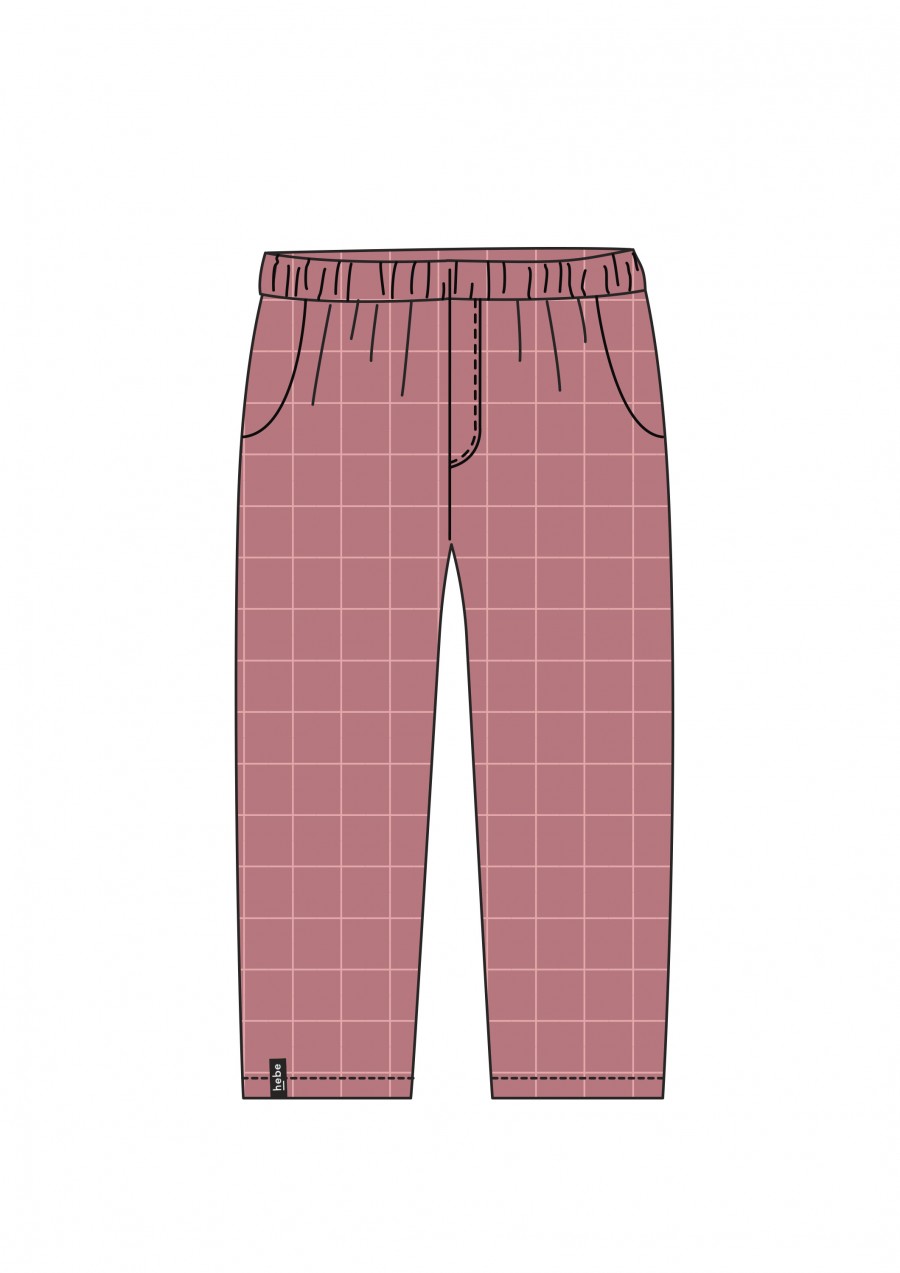 Pants pink checkered FW21074L