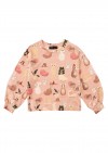 Sweater pink sweet home print FW20038L