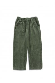 Pants green velvet with pockets