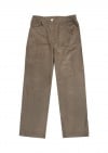 Wide pants taupe corduroy, women FW24189