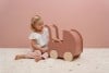 Wooden doll pram with textile LD7096