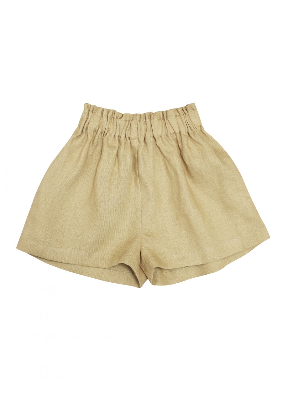 Shorts beige linen for girl SS19126L