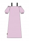 Dress linen light violet with straps SS24351