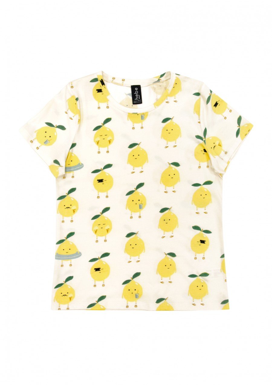 Top with lemons print for female SS23252