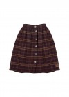 Skirt brown checkered with buttons FW22173L