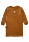 Sweater dress cinnamon with embroidery warm SS24318L