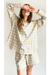 Shorts blue yellow checkered