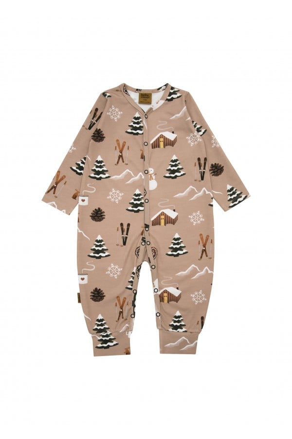 Romper with allover Winter cosy print FW24169