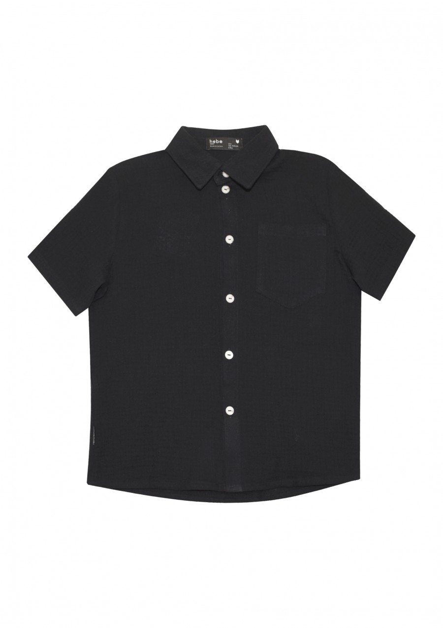 Shirt black muslin SS21259L