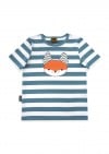 Top with blue stripes and Tuta`s fox print TUTSS2301