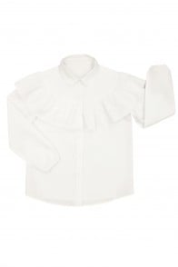 White blouse with ruffles