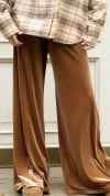 Golden brown velvet pants, regular 0392_LM013
