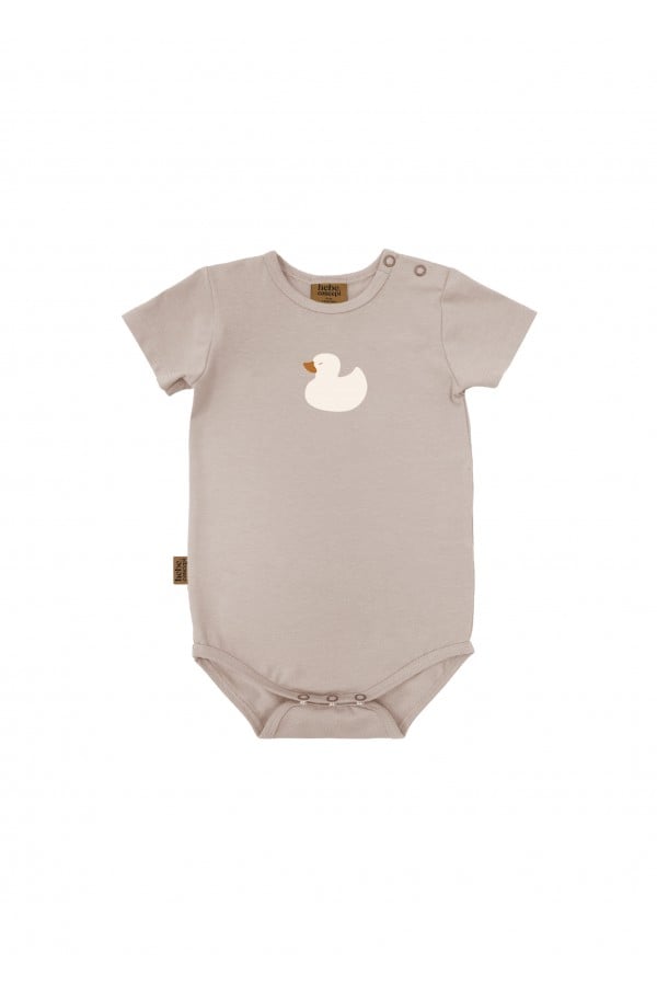 Baby body atmosphere short sleeves with duck print AY24143