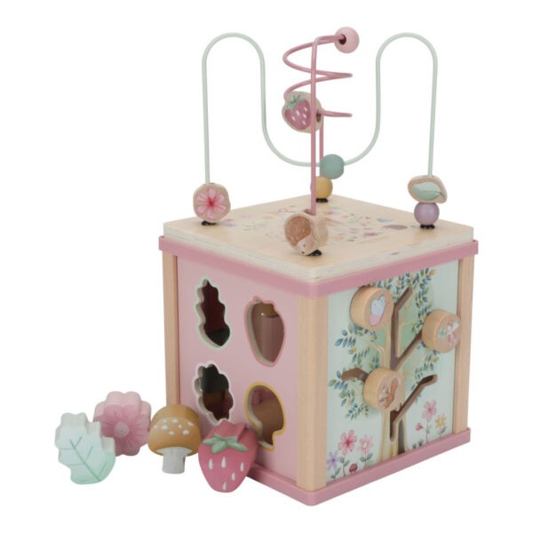 Wooden activity cube ´Fairy Garden´ LD7331