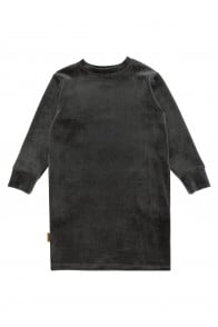 Sweatshirt dress dark grey velvet