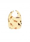Baby bib yellow with cats print SS24055