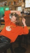 Hebe.Concept collab Anna Panna  sweater orange RAMEN for adults super ovesize 0187_AP0002