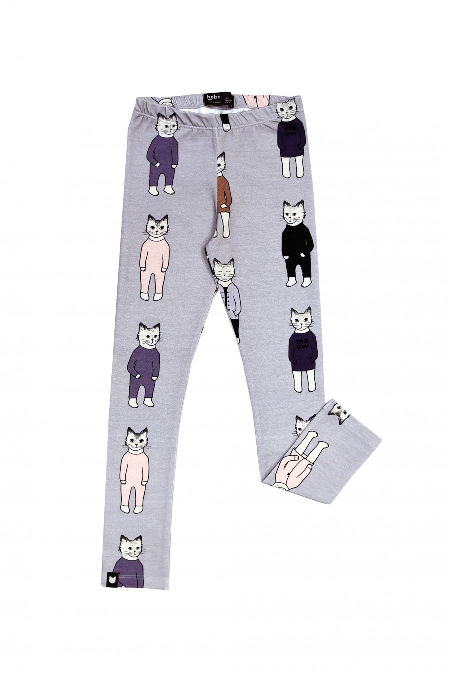 Lavander leggings with cats FW18012