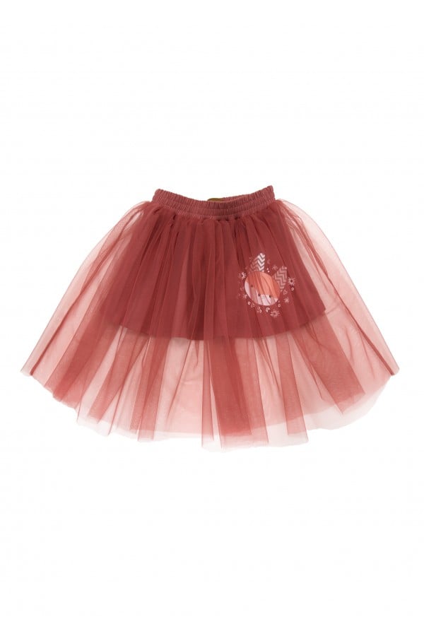 Skirt with tulle and Tuta's fox print TUTFW23003