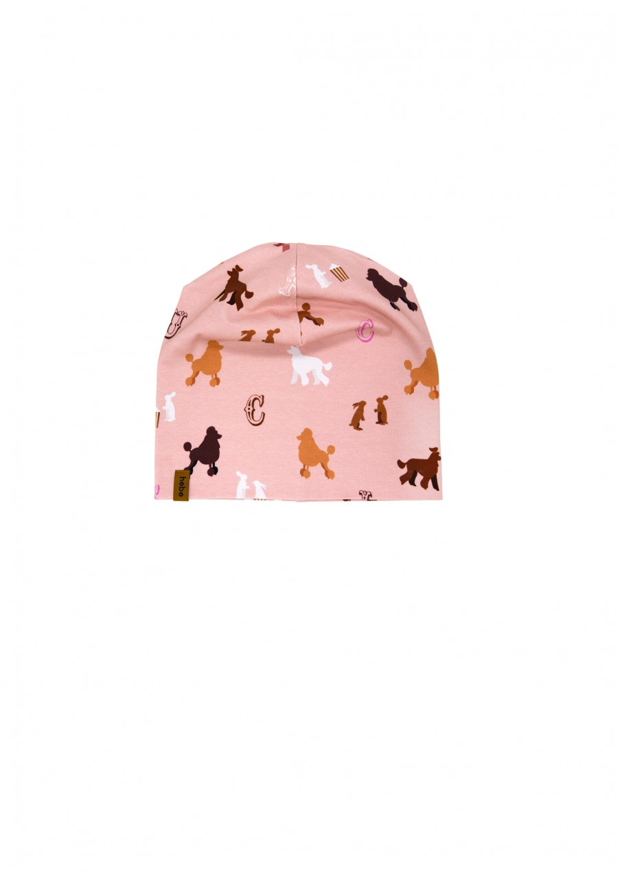 Hat with poodle print FW23087