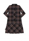 Dress brown checkered flanel, women FW24201