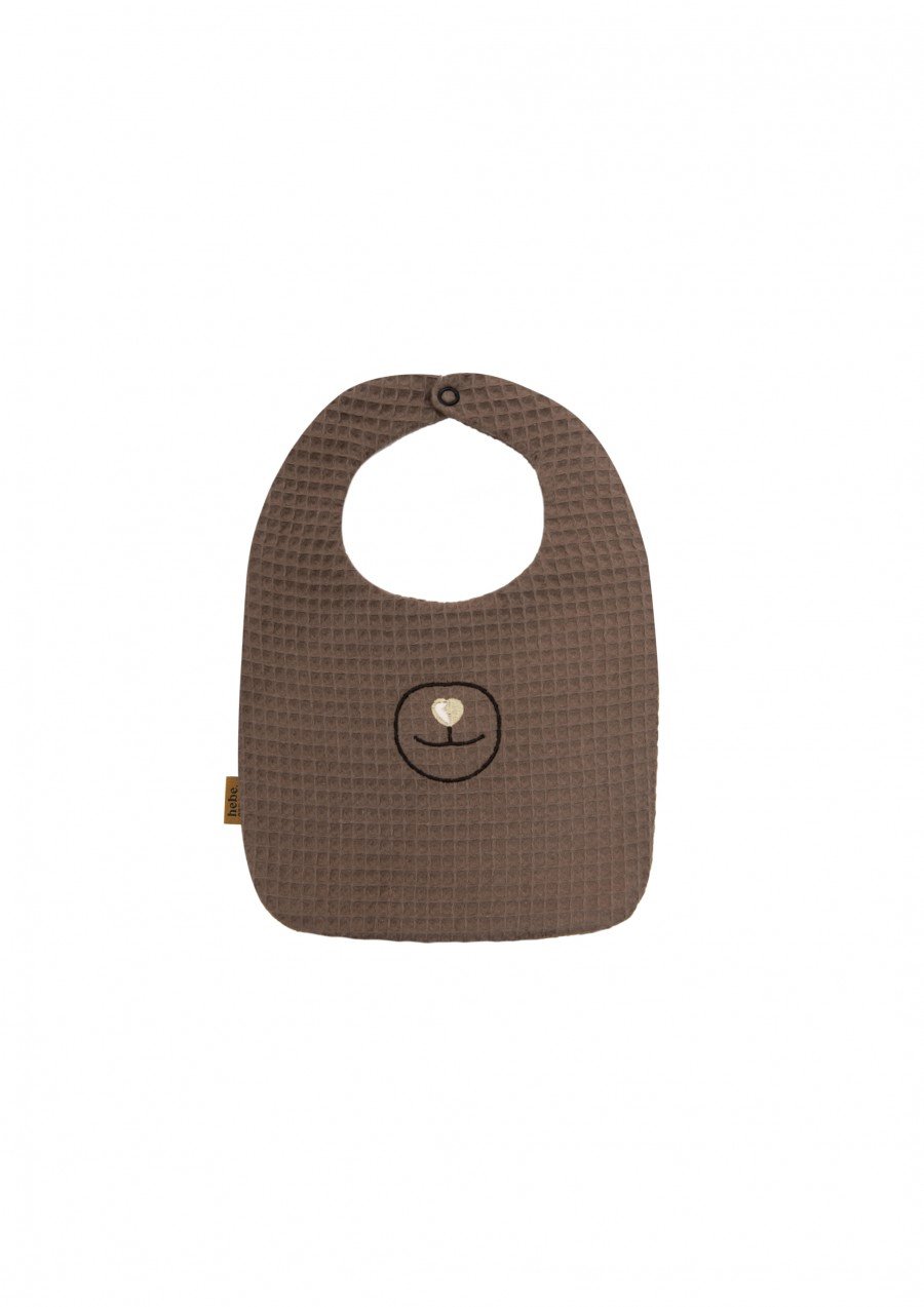 Baby bib cotton waffle chocolate brown AY24172