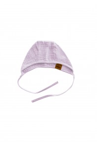 Hat for newborns pink muslin