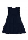 Dress dark blue muslin SS24234