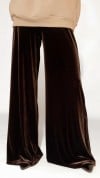 Dark brown velvet pants, regular 0392_LM017