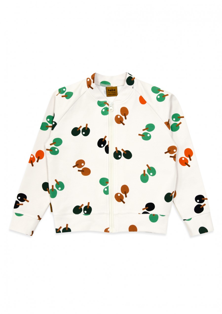 Jacket off-white warm with ping pong print SS24038