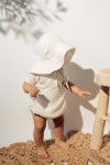 Short romper wrap over white muslin SS23340